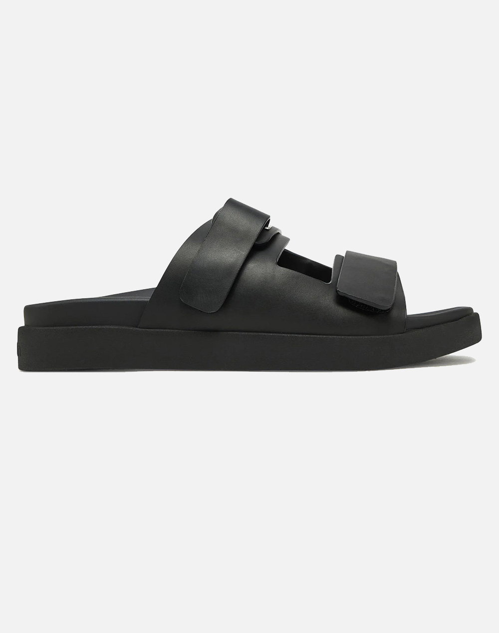 Calvin Klein Jeans Flat Adj Slide Eyelet Women Footwear Sandals Black Leather Hw0Hw02489 Beh Female Sandals Black