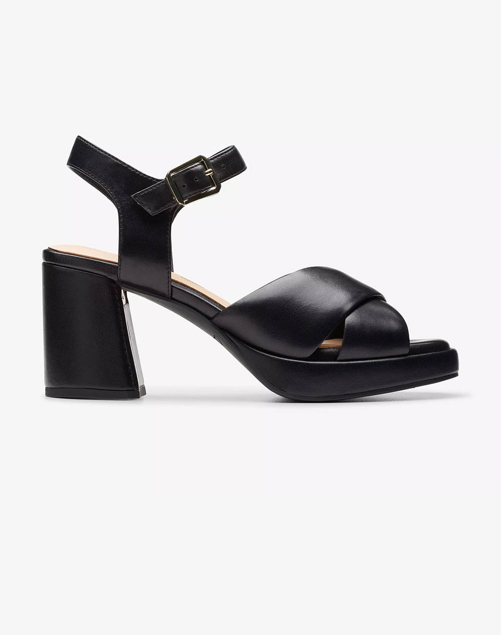 Clarks Ritzy75 Rae Women Footwear Sandals Black Leather 26176646 Black Leather Female Sandals Black