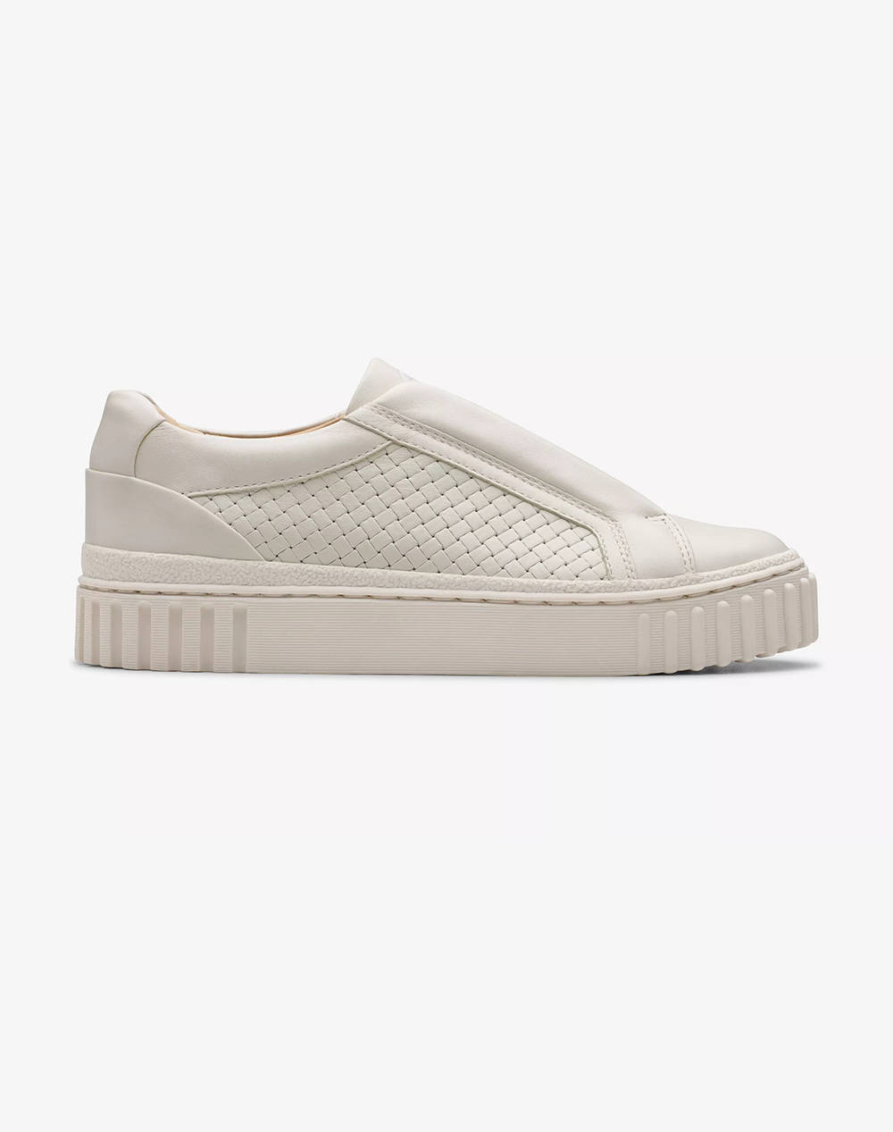 Clarks Mayhill Bay Women Footwear Sneakers Offwhite Leather 26181207 Off White Lea Female Sneakers