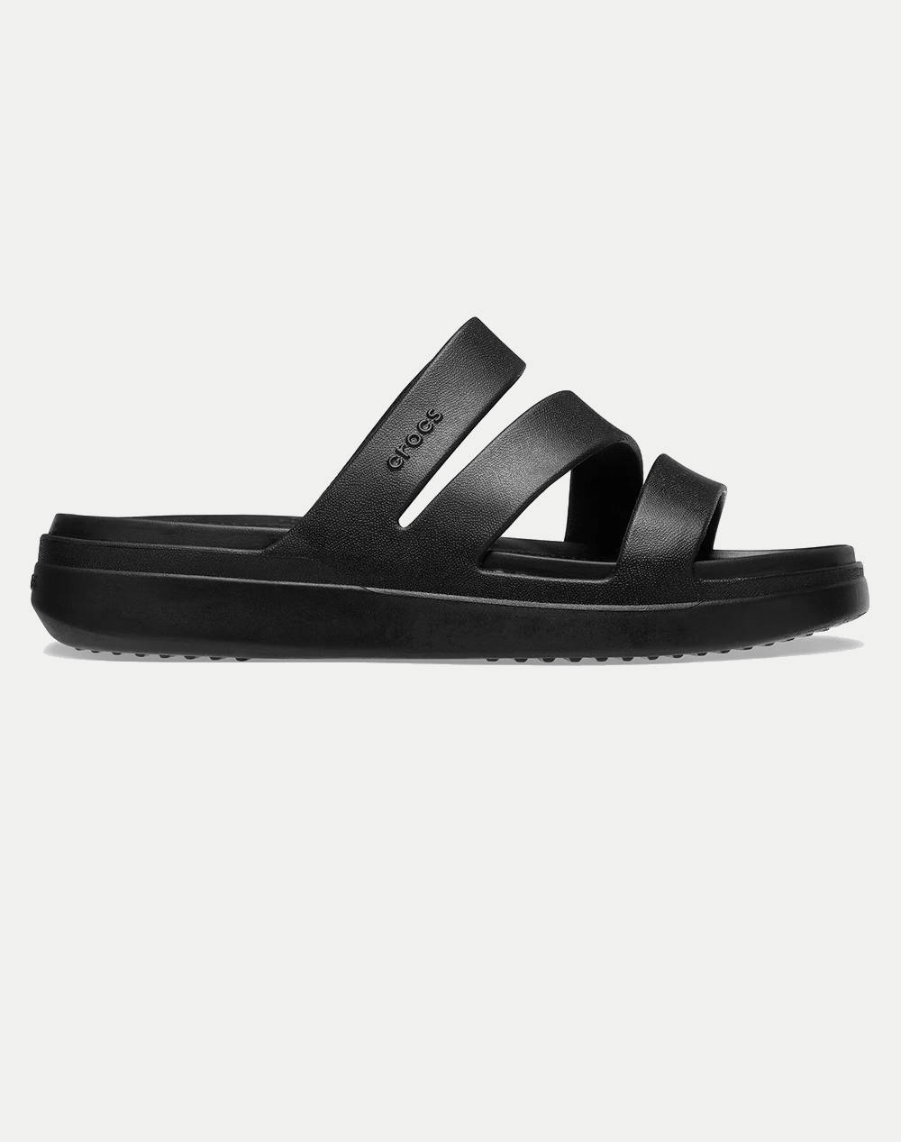 Crocs Getaway Strappy Women Footwear Sandals Black Synthetic 209587 001 Female Sandals Black