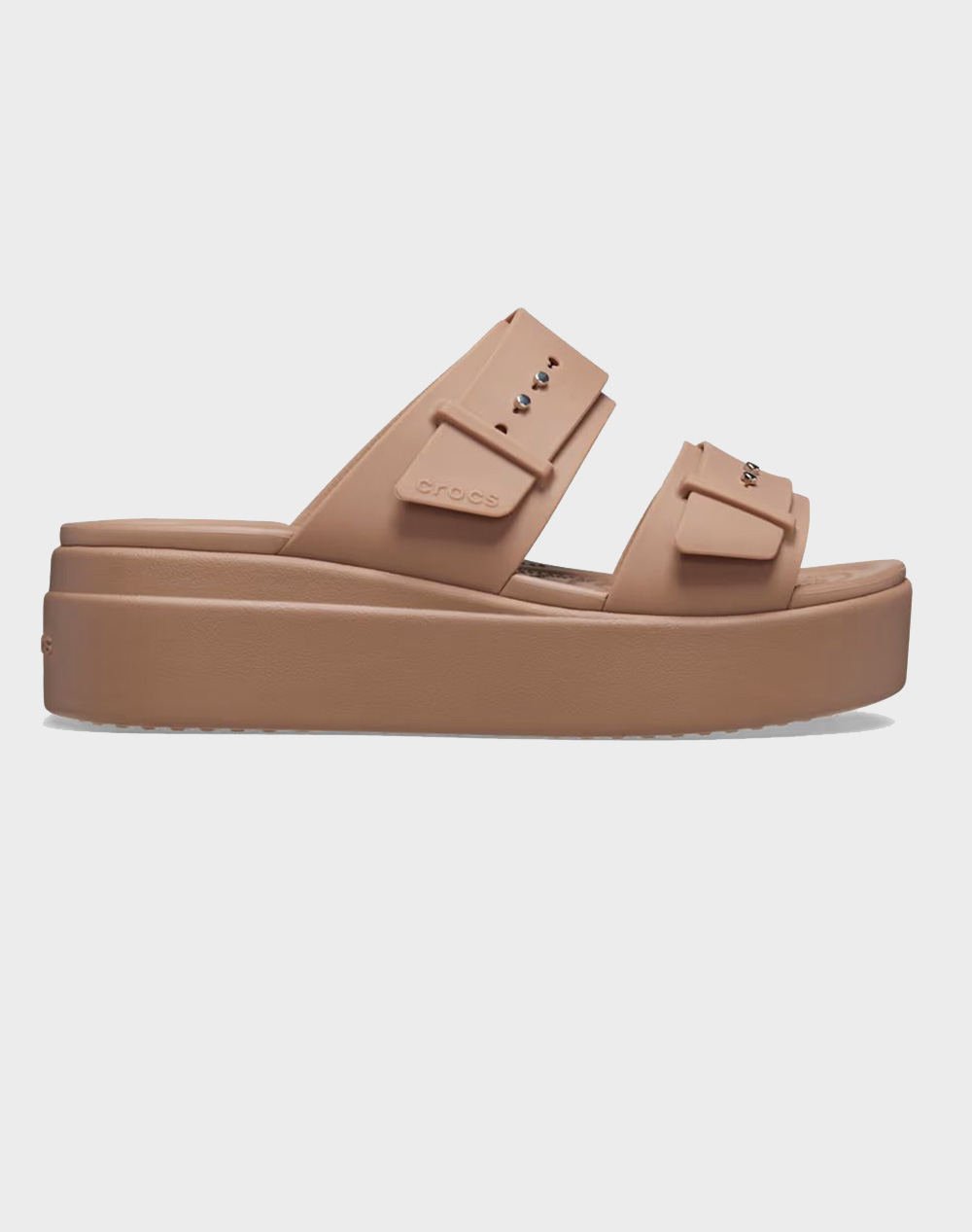 Crocs Brooklyn Buckle Lowwdg Γυναικα Παπουτσια Πεδιλα Brown Συνθετικο 207431 2Q9