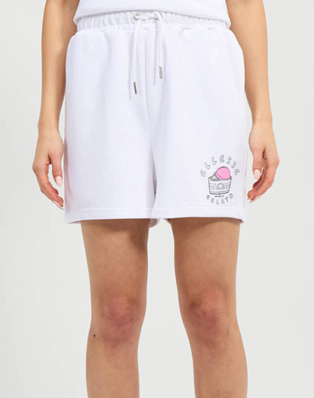 Ellesse Swim Cerchi Short Women Women Sportswear Bottom Clothing Shorts/Bermuda White Cotton,Synthetic Sgz22000 908 Female Shorts/Bermuda