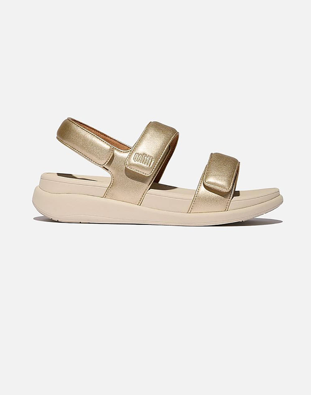 Fit Flop F Mode Go 2 Bar Sandal Women Footwear Sandals Gold Imitation Leather Iv9 675 00W2 Female Sandals Gold