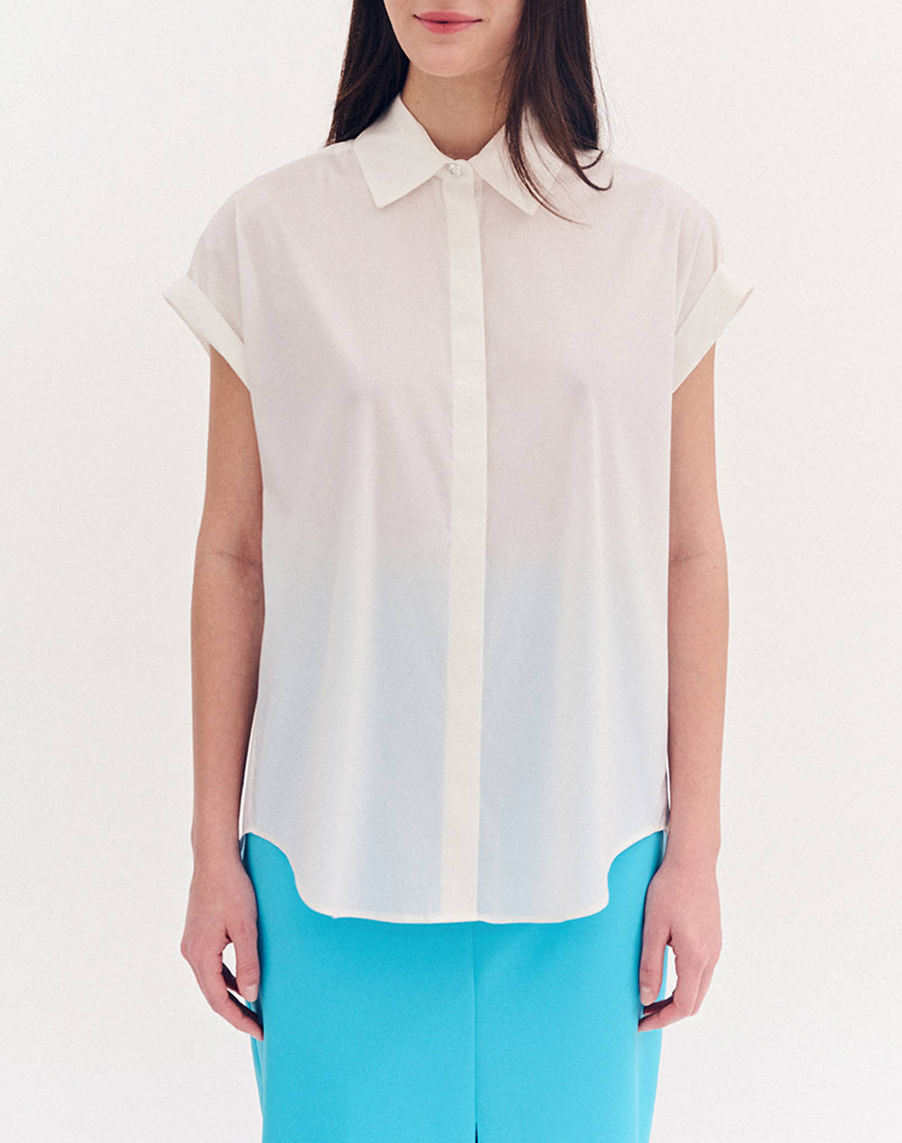 Forel Cotton Shirt Women Clothes Shirts White Cotton,Elastic,Synthetic 080.80.01.020 Λευκο Female Shirts