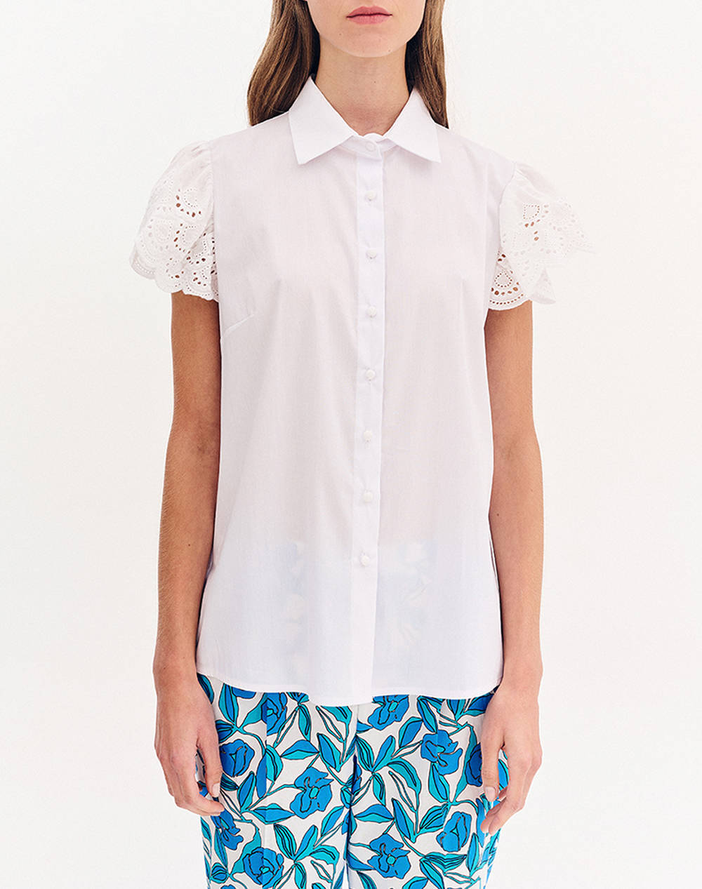 Trout Shirt Women Clothes Shirts White Cotton,Elastic,Synthetic 080.80.01.018 Λευκο Female Shirts
