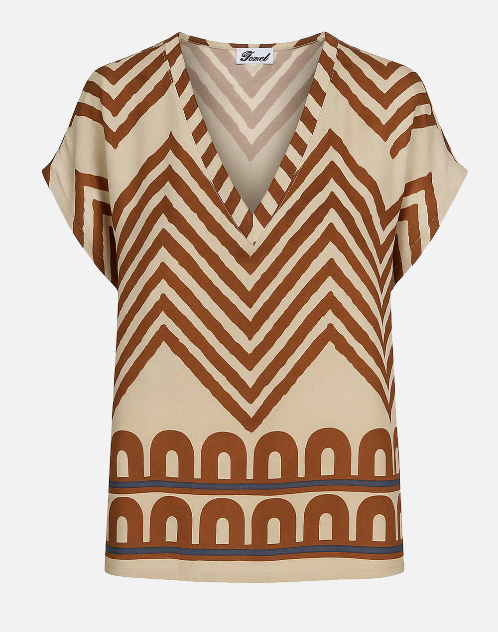 Forel Blouse Women Clothes Tops T Shirts Chocolate Viscose 080.10.01.106 Σοκολα Female T-Shirts