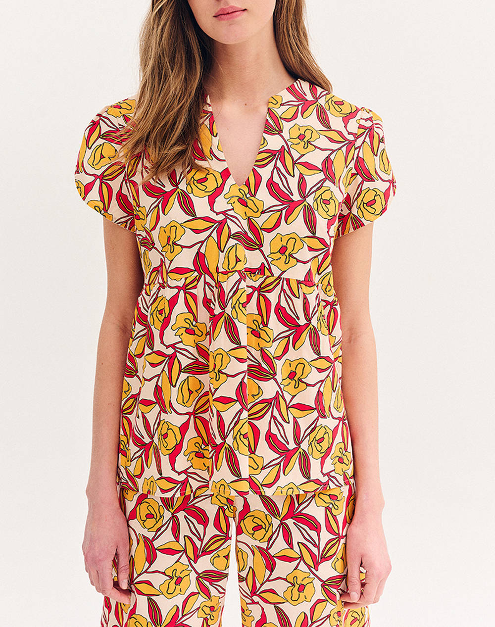 Forel Shirt Women Clothes Tops Tops/Bodies Yellow Cotton,Elastic 080.10.01.004 Κιτρινο Female Tops/Bodies