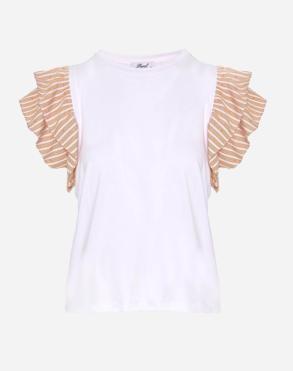 Forel T Shirt Women Clothes Tops T Shirts Orange Viscose,Elastic,Synthetic 080.10.01.020 Πορτοκαλι Female T-Shirts