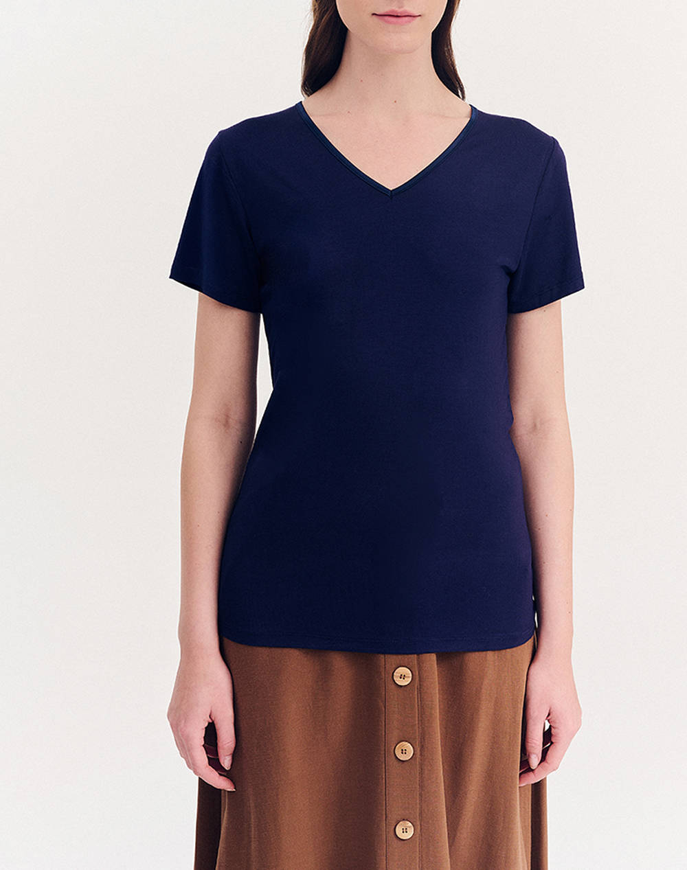 Forel Blouse Women Clothes Tops T Shirts Blue Viscose,Elastic 080.10.01.064 Μπλε Female T-Shirts Blue
