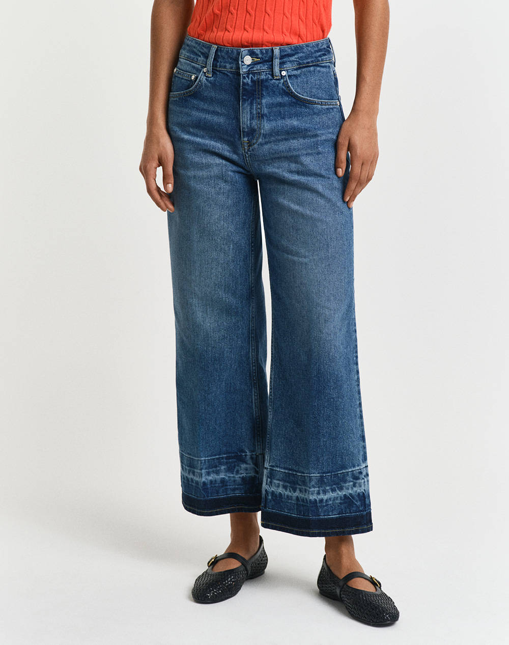 Gant Hem Fold Detail Jeans Pants Women Clothes Trousers Jeans/5P/Cargo Denimblue Cotton,Viscose,Elastic,Synthetic 3Gw4100248 984 Female Jeans/5P/Cargo