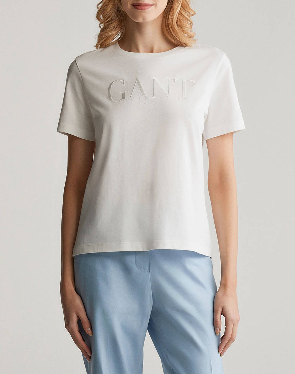 Gant Ss T Shirt Women Clothes Tops T Shirts White Cotton 3Gw4200502 113 Female T-Shirts