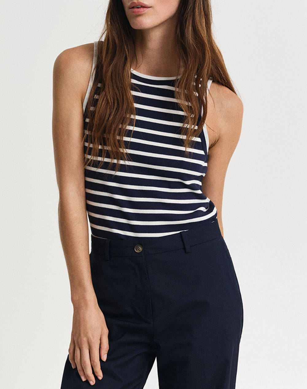Gant Shirt Ns Women Clothes Tops Tops/Bodies Darkblue Cotton,Elastic,Synthetic 3Gw4200853 433 Female Tops/Bodies Blue