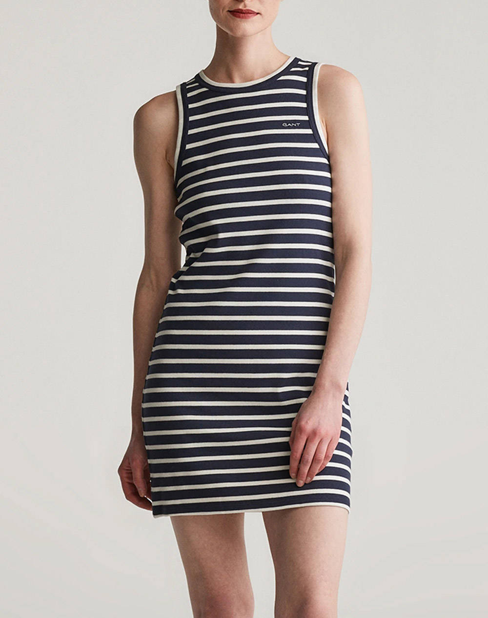 Gant Dress Women Clothes Dresses Darkblue Cotton,Elastic,Synthetic 3Gw4201531 433 Female Dresses Blue