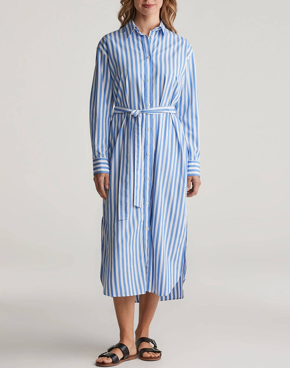 Gant Dress Rel Striped Poplin Shirt Dress Women Clothes Dresses Multi Cotton 3Gw4503397 110 Female Dresses