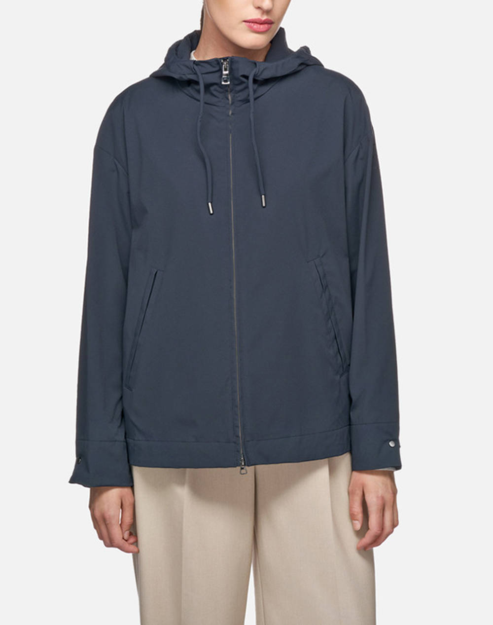 Geox W Spherica Parka Poly Active Women Clothes Outerwear Outerwear Jackets Navyblue Synthetic W5520Kt3184F1624 F1624 Female Jackets Blue