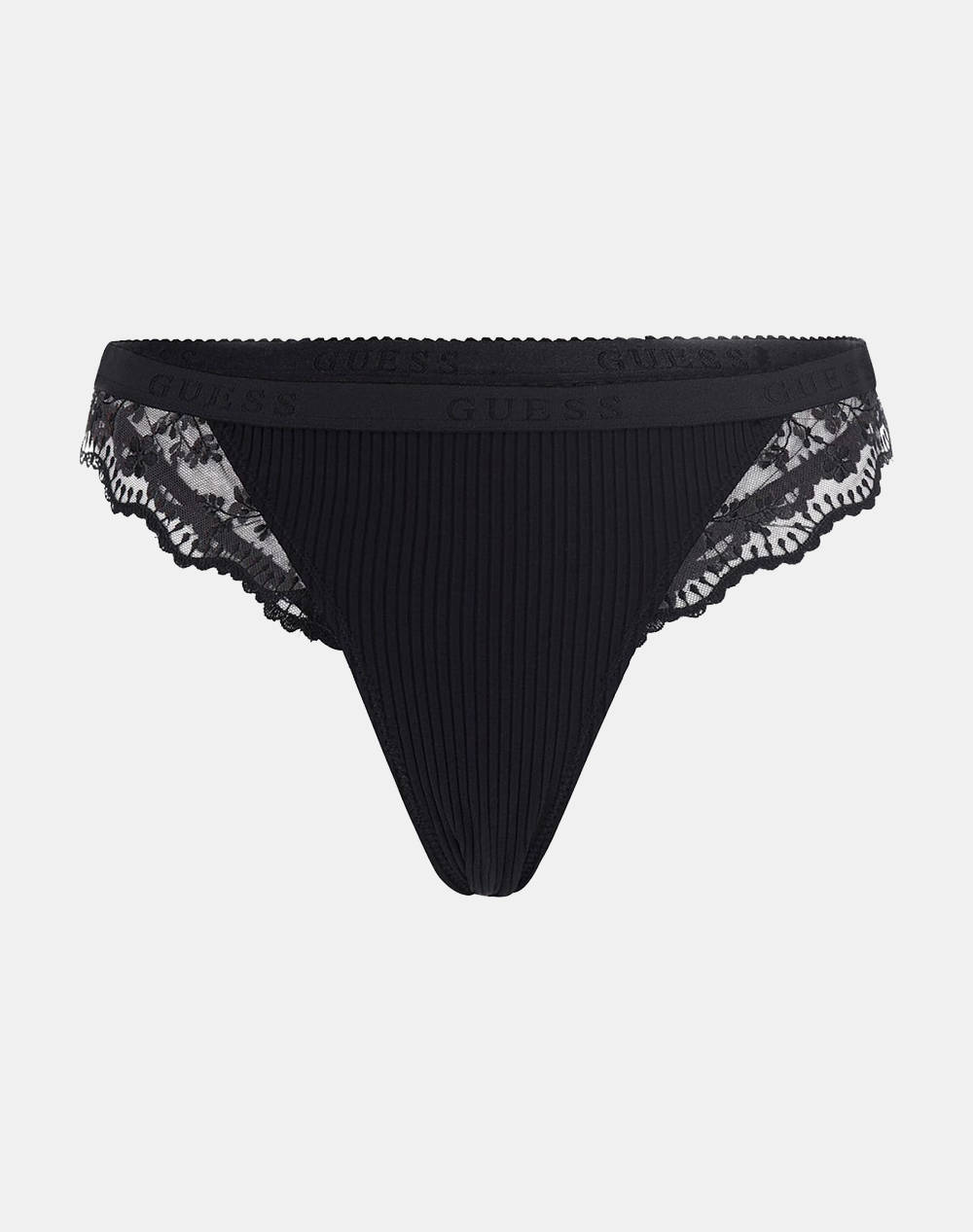 Guess Livia Brazilian Nylon 2X1 Light Rib 200 Women''S Underwear Women Underwear Briefs Briefs Black Elastic,Synthetic Gu0Apo5Ge05Kcq600000 Jblk