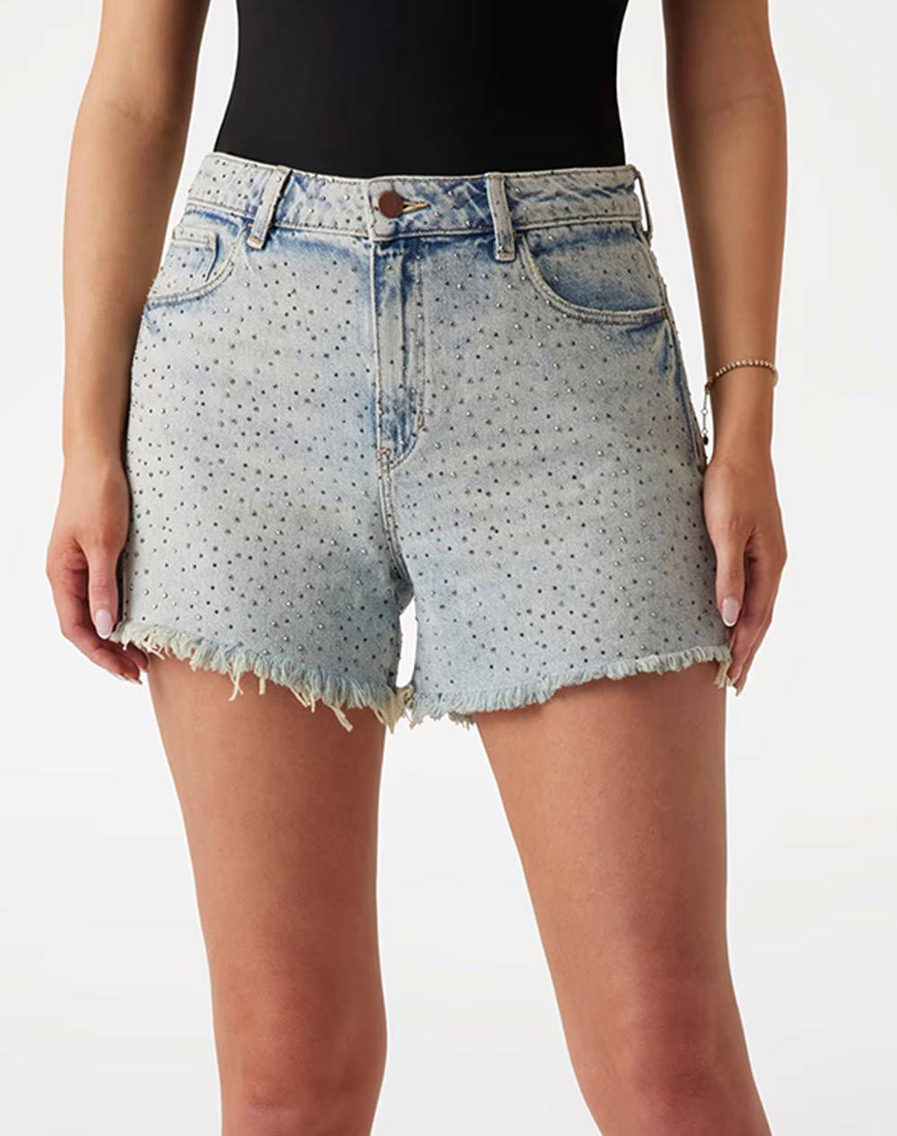Guess Relaxed Midi Short Women''S Shorts Women Clothes Shorts/Bermudas Shorts Denimlightblue Cotton W5Gd74D5Lq2 Grbg Female Shorts Blue