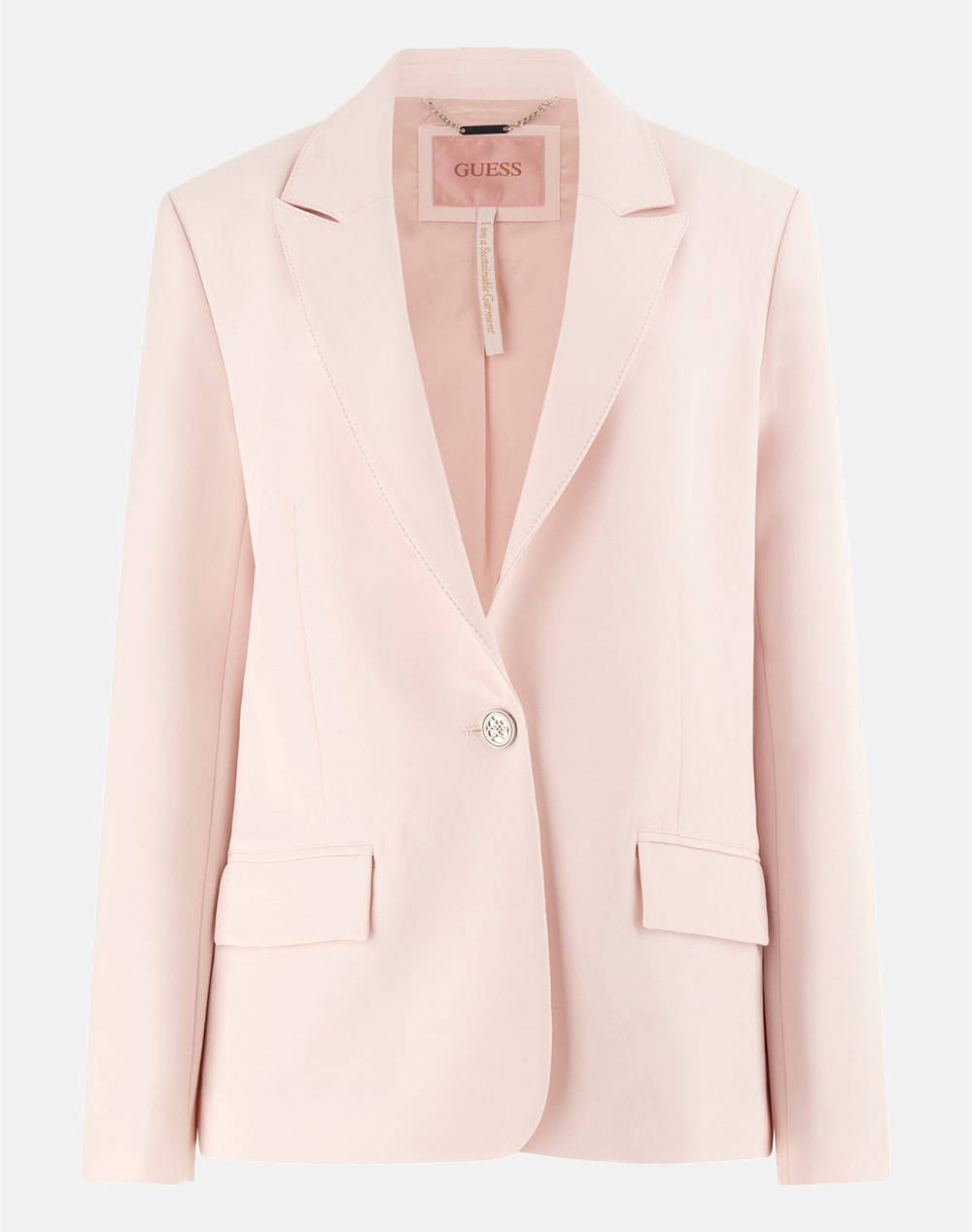 Guess Solene Fluid Blazer Women''S Jacket Women Clothes Outerwear Blazers Lightpink Elastic,Synthetic W5Rn46Wfwx2 A60W Female Blazers