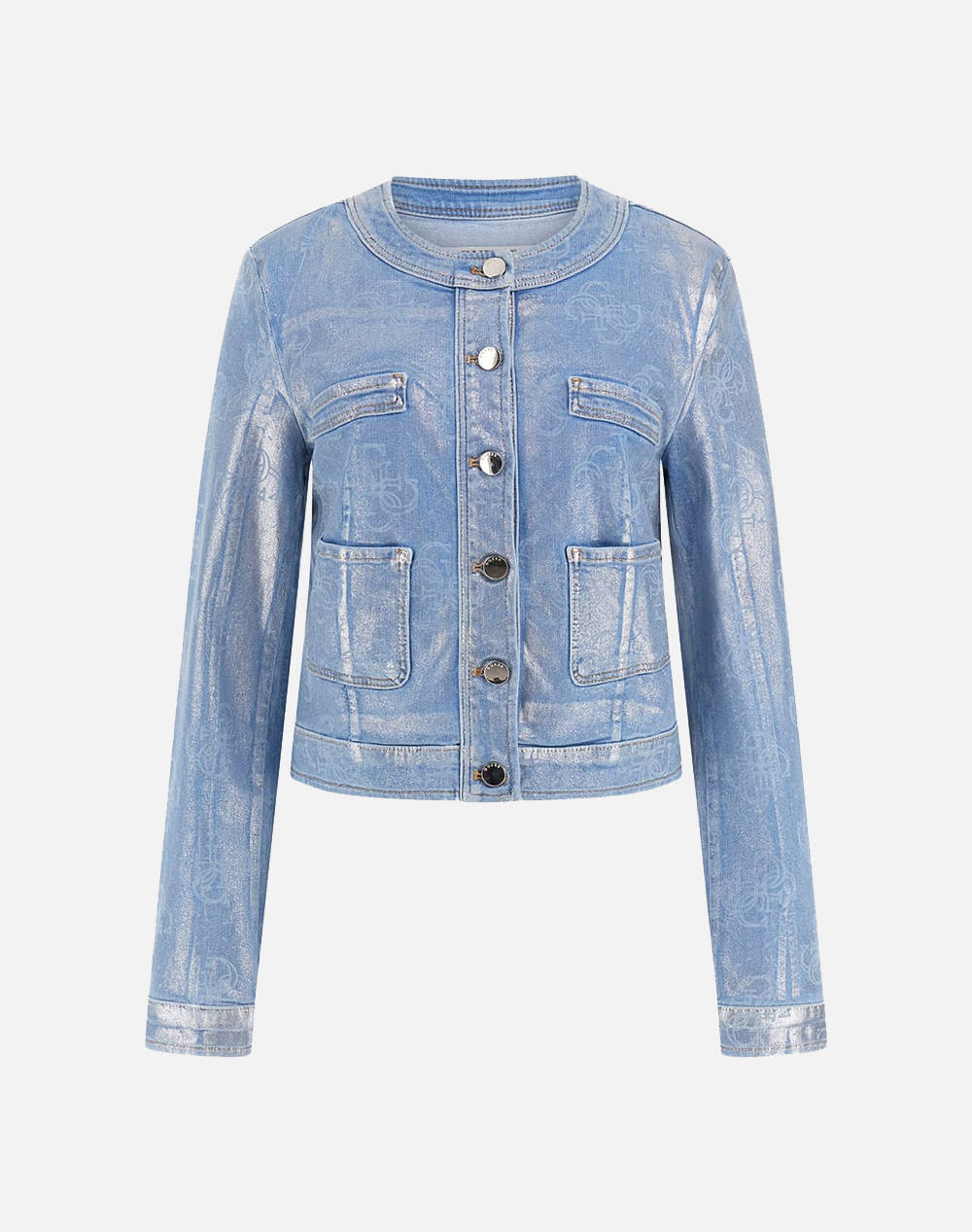 Guess Sammy Jacket Women Women Clothes Outerwear Outerwear Jackets Mixed Cotton,Elastic,Synthetic W5Rn11D5Js1 D3Gl Female Jackets