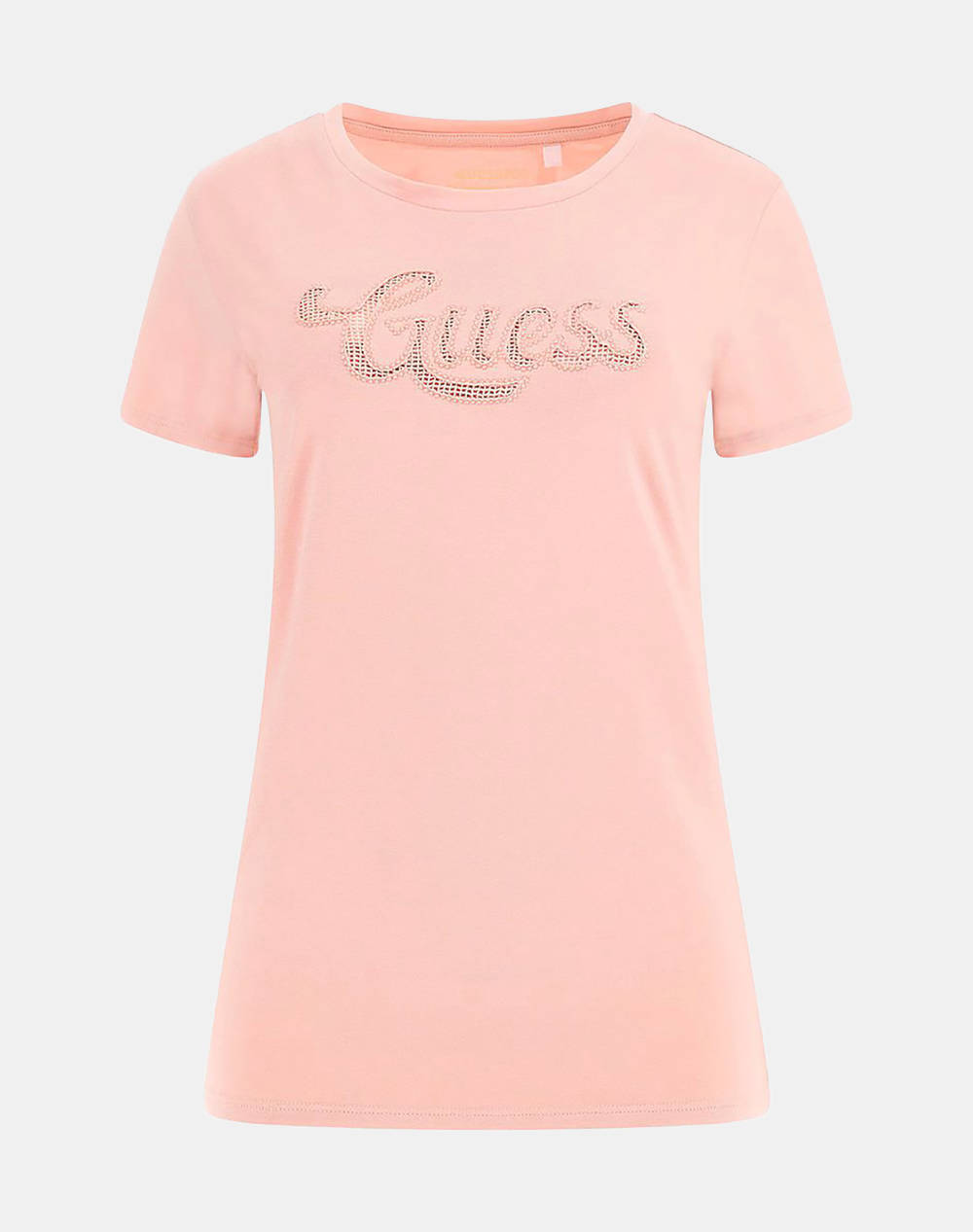 Guess Ss Guess Dot Logo R3 Tee Women''S T Shirt Women Clothes Tops T Shirts Lightpink Cotton,Elastic W5Gi47Ka0Q1 G6J3 Female T-Shirts