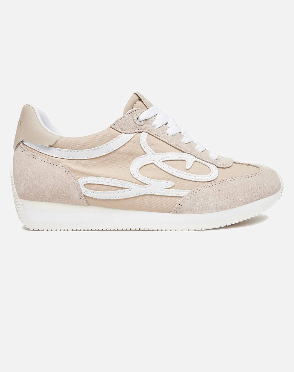 Guess Skroll Women''S Shoes Women Footwear Sneakers Biege Suede Flpskrsue12 Beige Female Sneakers Biege