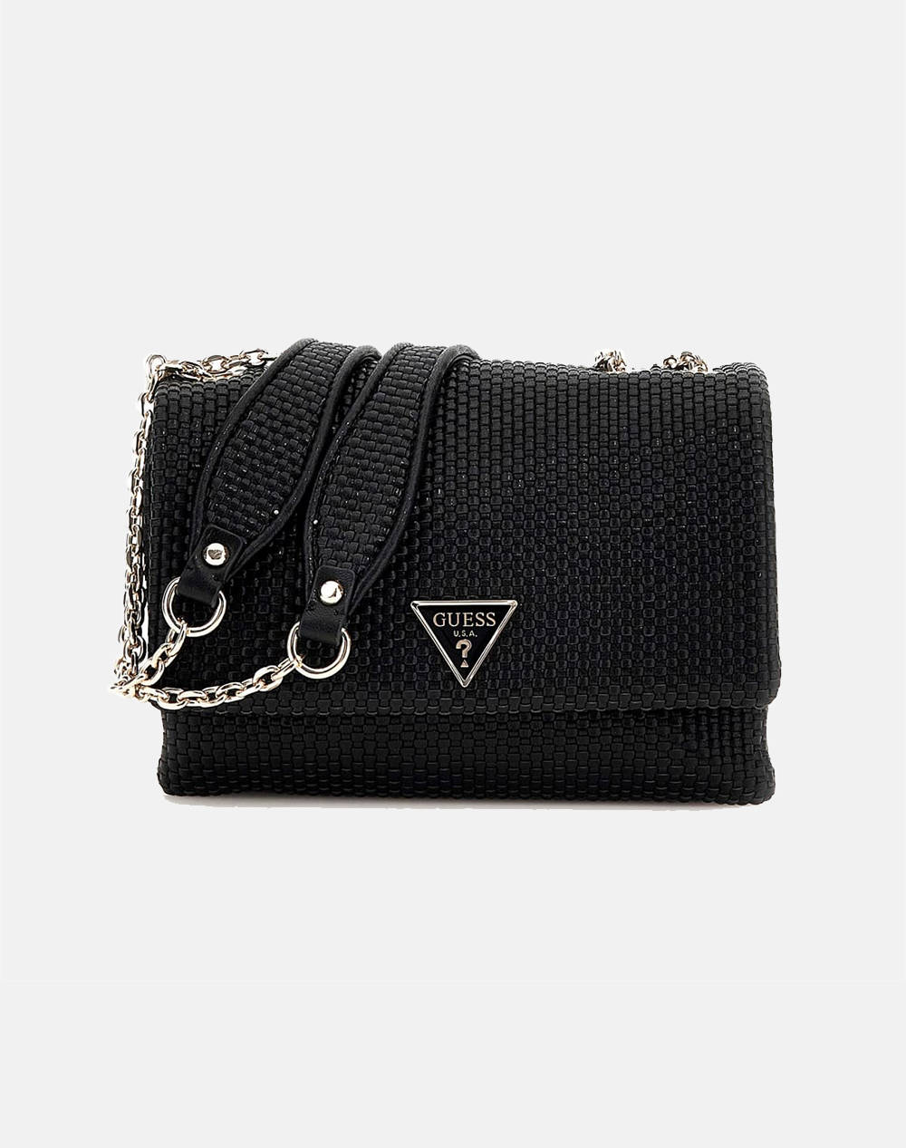 Guess Phaedra Convertible Xbody Flap Bag For Women (Dimensions: 23 X 16 X 8Cm.) Women Accessories Bags Black Imitation Leather Hwwg9638210 Bla Female