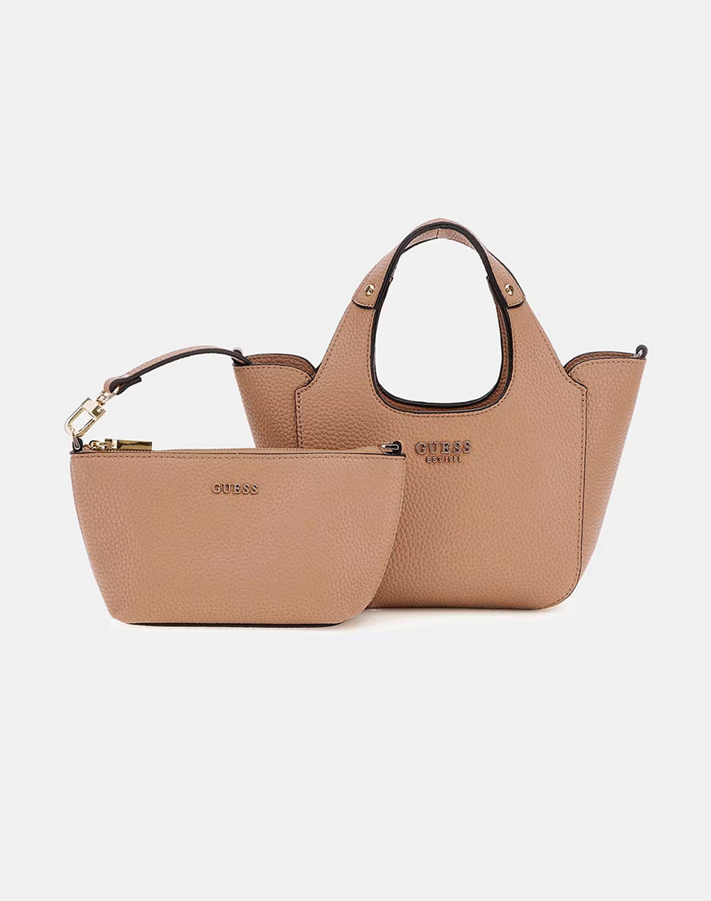 Guess Helina Mini Tote Bag Women (Dimensions: 18 X 12.5 X 7.5Cm.) Women Accessories Bags Biege Imitation Leather Hwbg9640750 Bei Female Bags Biege