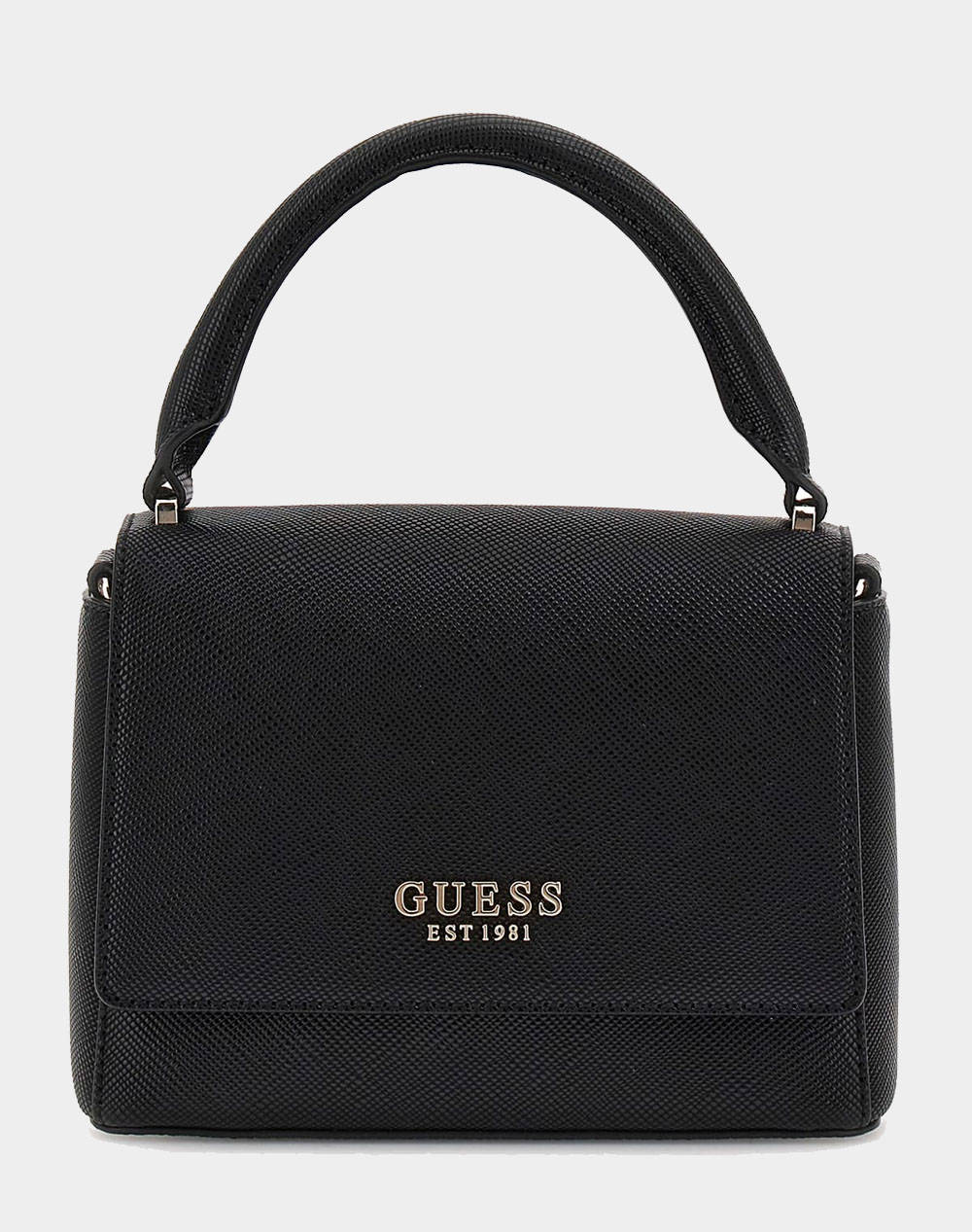 Guess Fedana Top Handle Flap Bag Women (Dimensions: 21 X 16 X 9Cm.) Women Accessories Bags Black Imitation Leather Hwzg9643200 Bla Female Bags Black