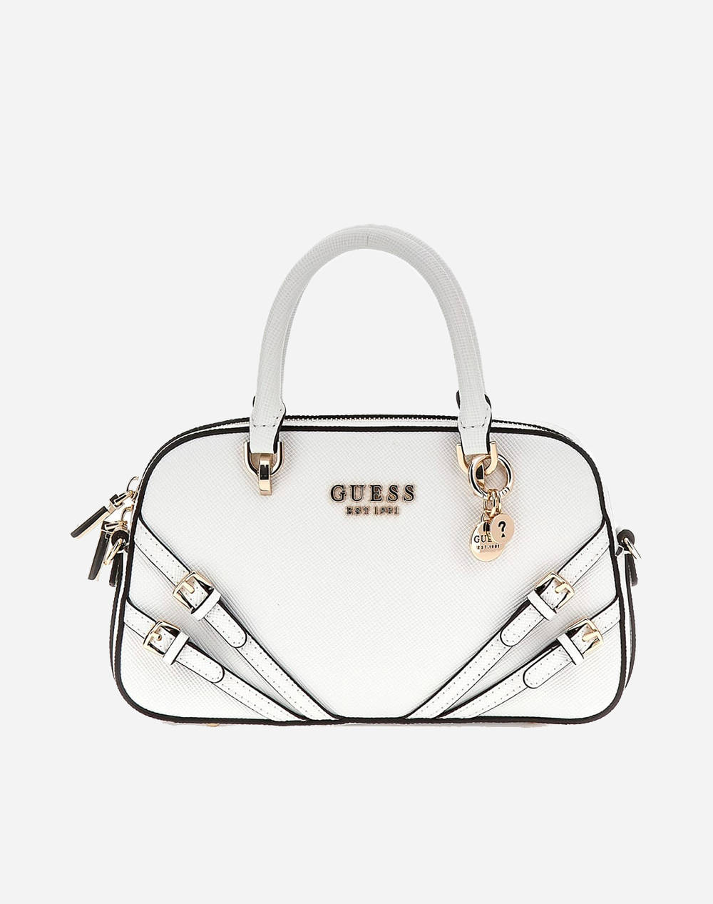 Guess Bramina Small Satchel Bag For Women Women Accessories Bags White Imitation Leather Hwzg9636050 Whi Female Bags