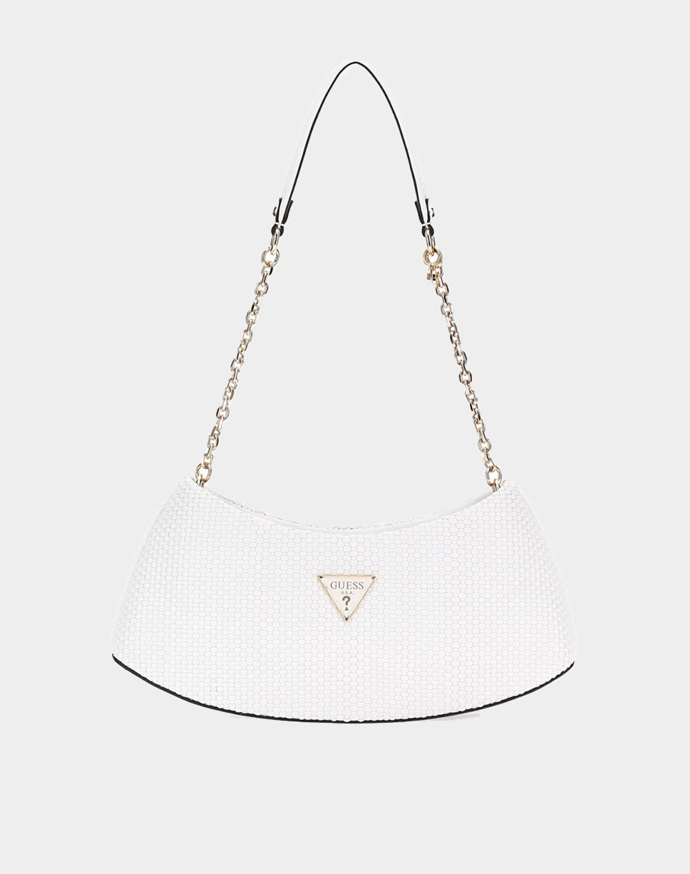 Guess Phaedra Top Zip Shoulder Bag Women Women Accessories Bags White Imitation Leather Hwwg9638170 Whi Female Bags