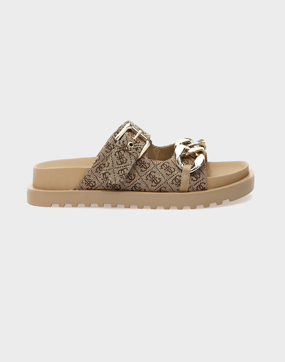 Guess Fatema2 Polyurethane Women''S Shoes Women Footwear Espadrilles/Sandals Biege Synthetic Fl6Ft2Fal03 Beibr Female Espadrilles/Sandals Biege