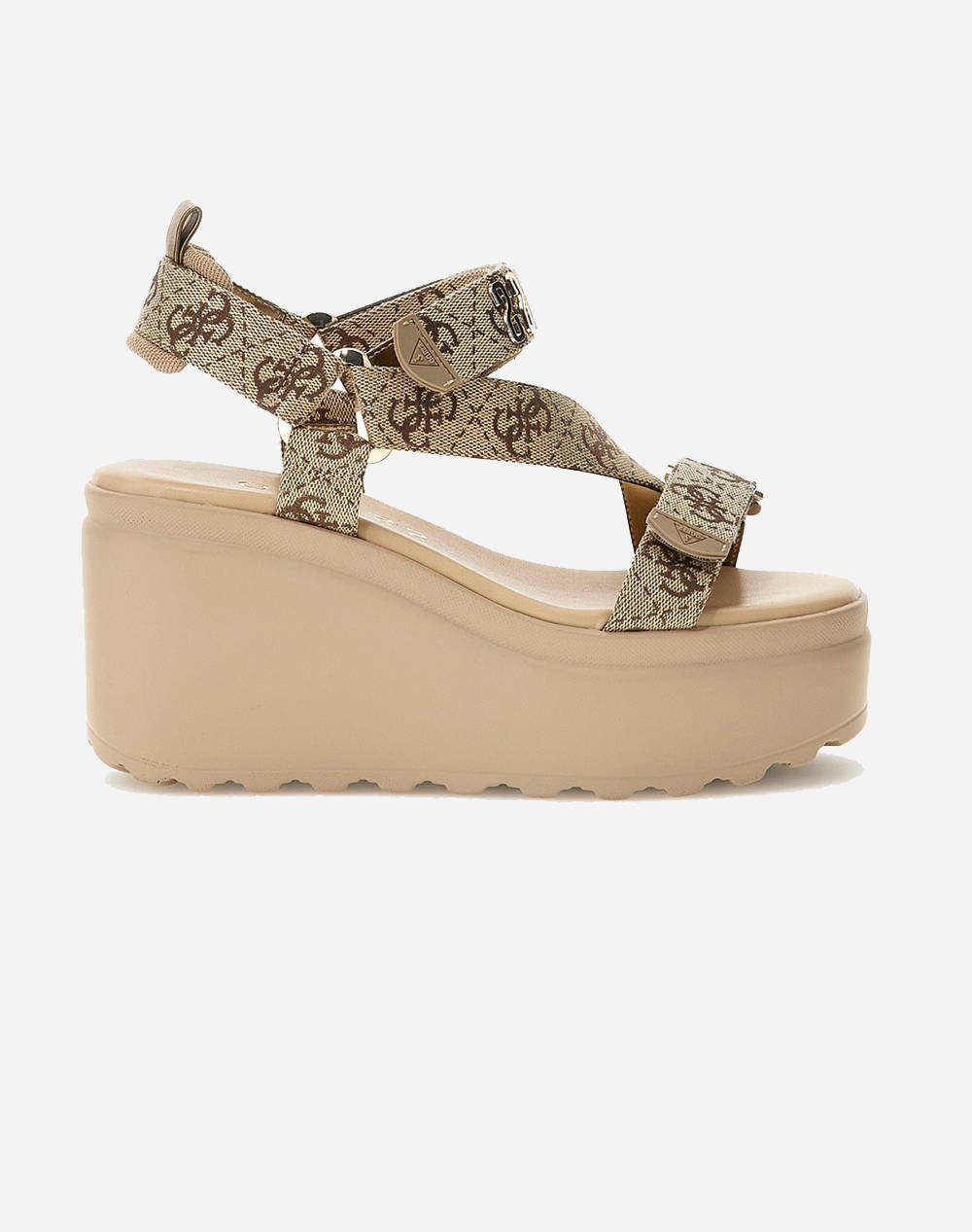 Guess Ocilin Laminated Eco Leather Sandal Women''S Shoes Women Footwear Sandals Gold Synthetic Fljocilel03 Gold Female Sandals Gold