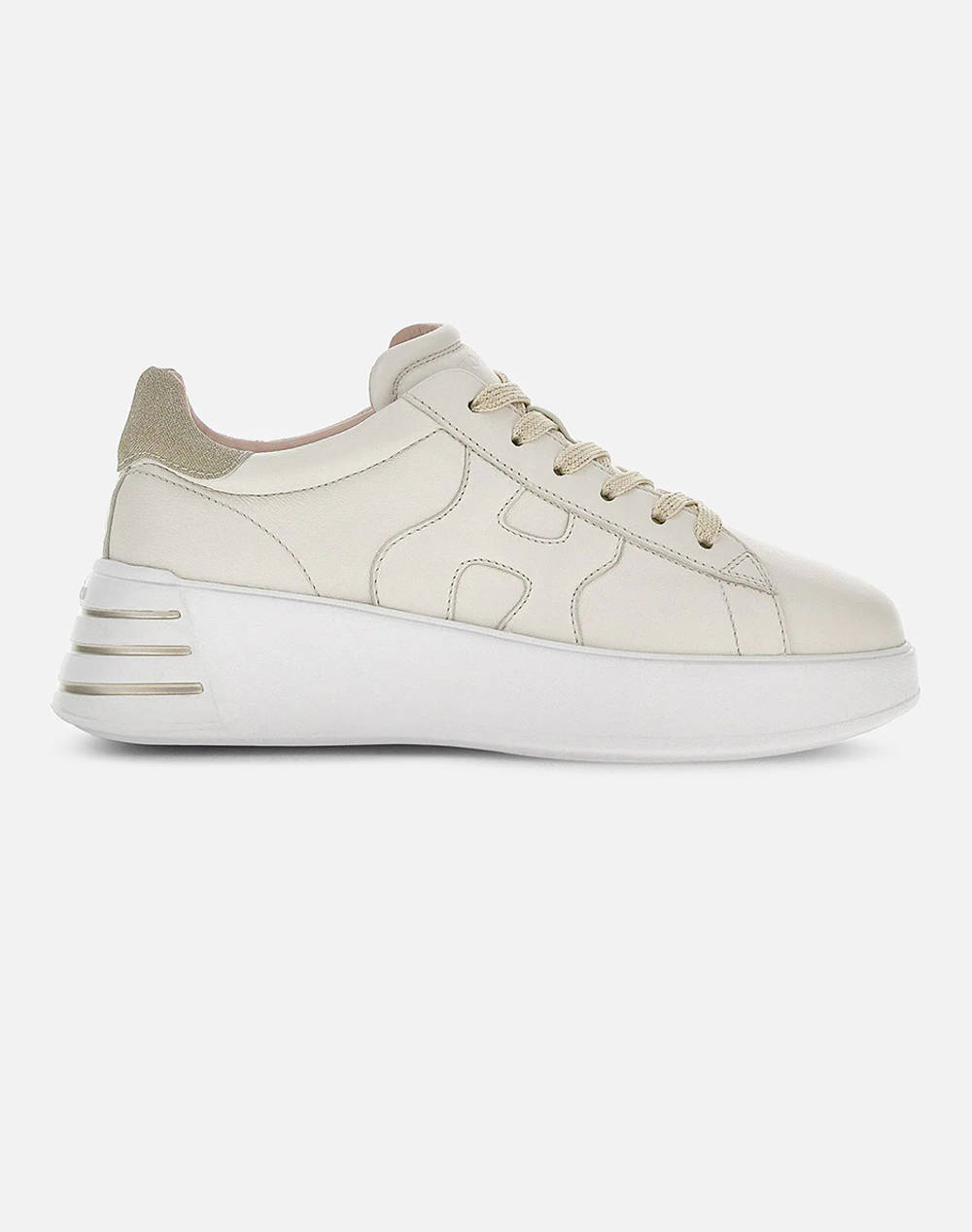 Hogan Sneakers Women Footwear Sneakers Cream Leather Hxw5640Dn61 Rcb367T Female Sneakers