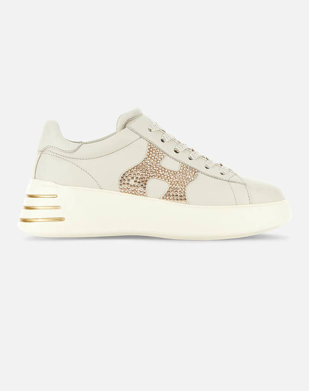 Hogan Sneakers Women Footwear Sneakers Ecru Leather Hxw5640Es90 N4O0Ybb Female Sneakers