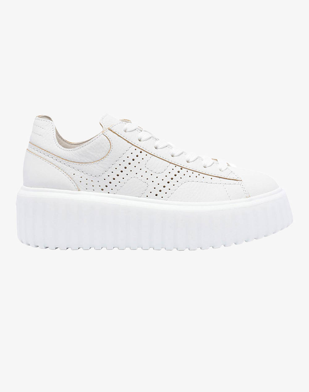 Hogan Sneakers Women Footwear Sneakers Totalwhite Leather Hxw6450Fj50 Kcob001 Female Sneakers