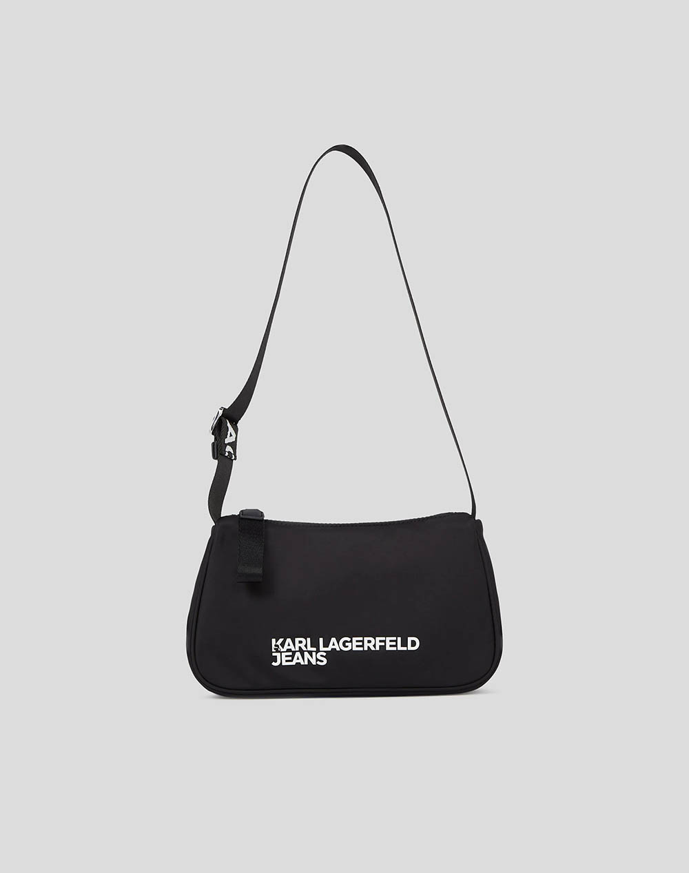 Karl Lagerfeld Klj Essential Nylon Shb (Dimensions: 25 X 14 X 5.5Cm) Women Accessories Bags Black Imitation Leather,Synthetic,Fabric A1W30235 999