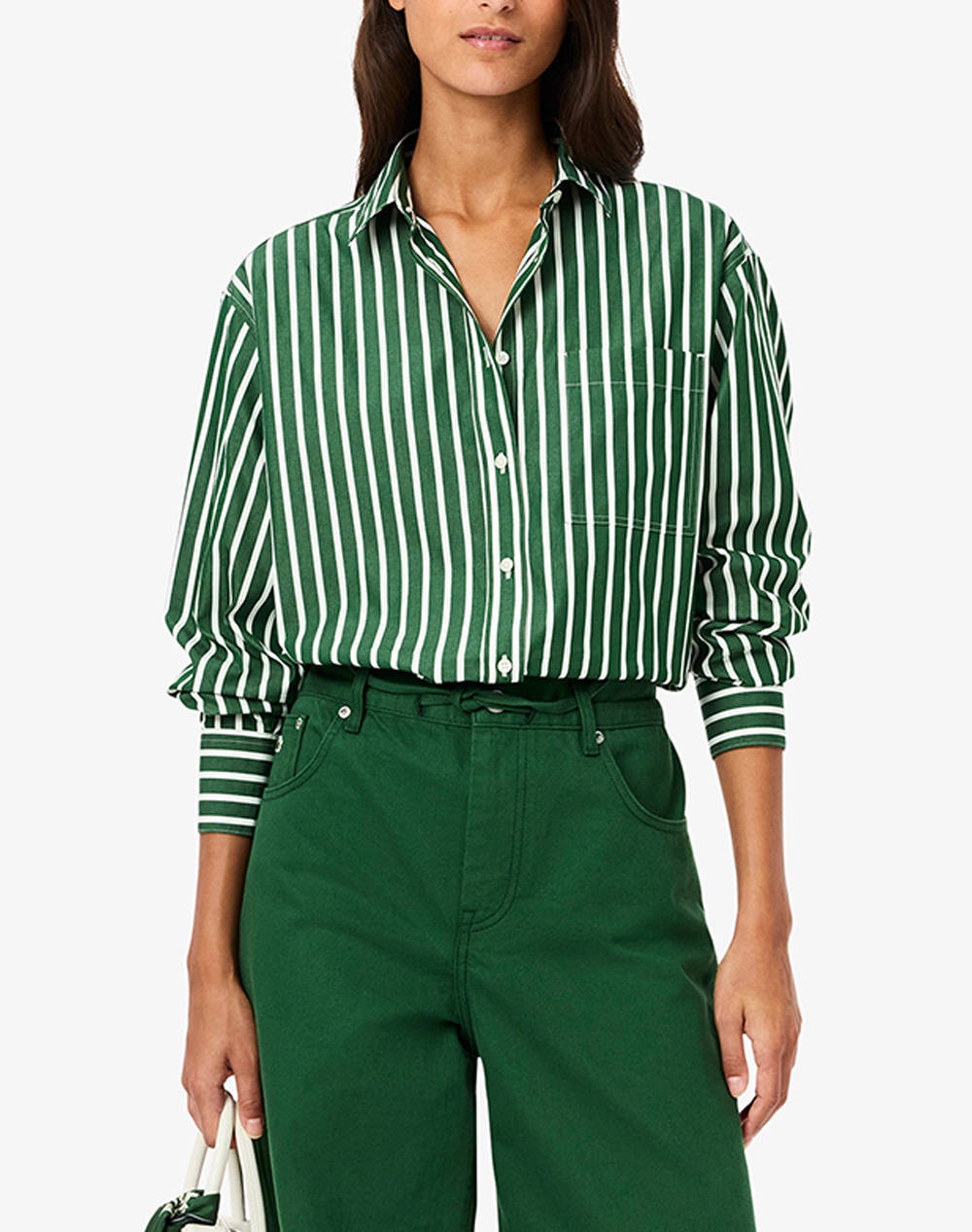 Lacoste Shirt Ls Woven Shirts Women Clothes Shirts Green Cotton 3Cf0215 291 Female Shirts Green