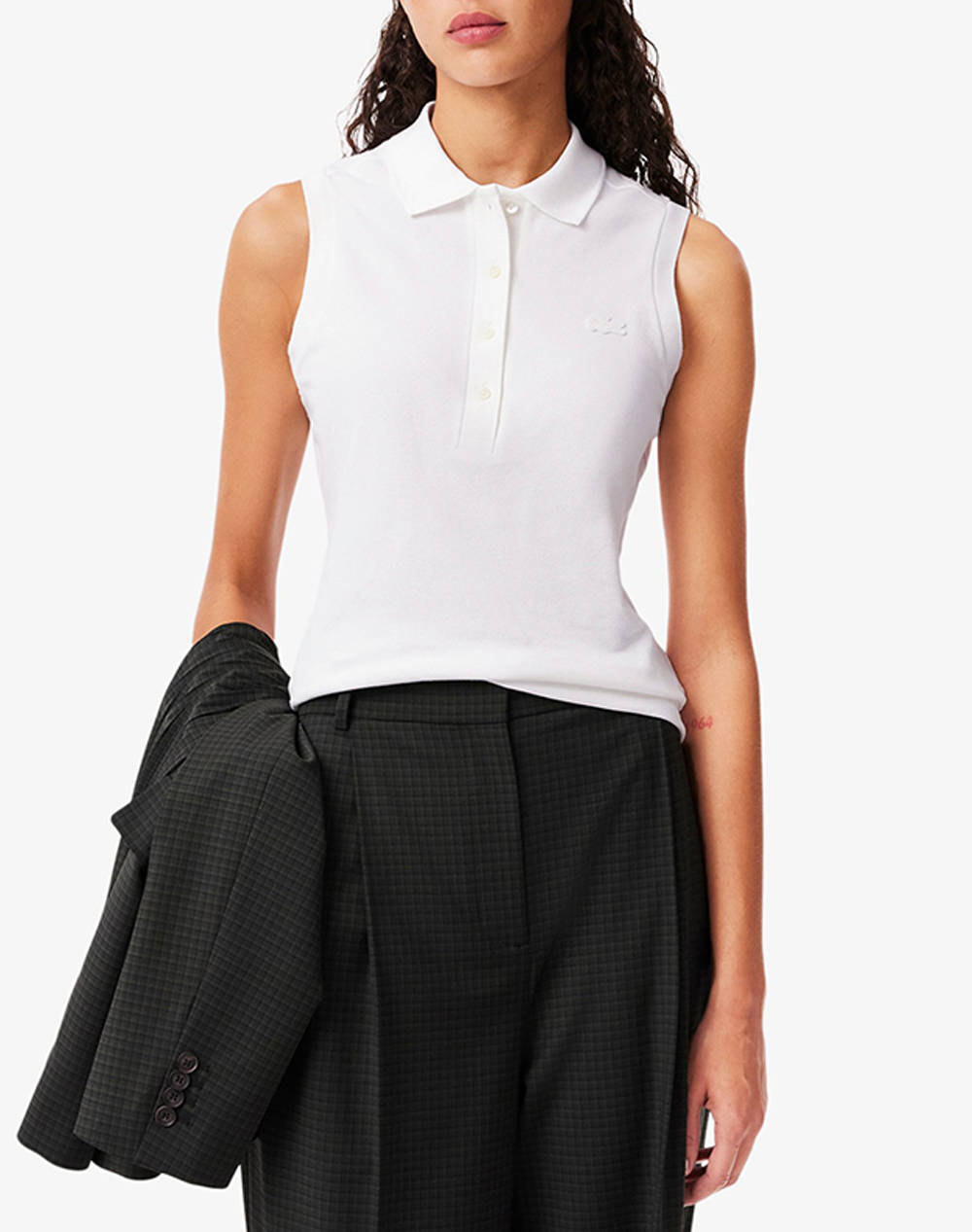 Lacoste Shirt Ns Women Clothes Tops Polo White Cotton,Elastic 3Pf5445 001 Female Polo