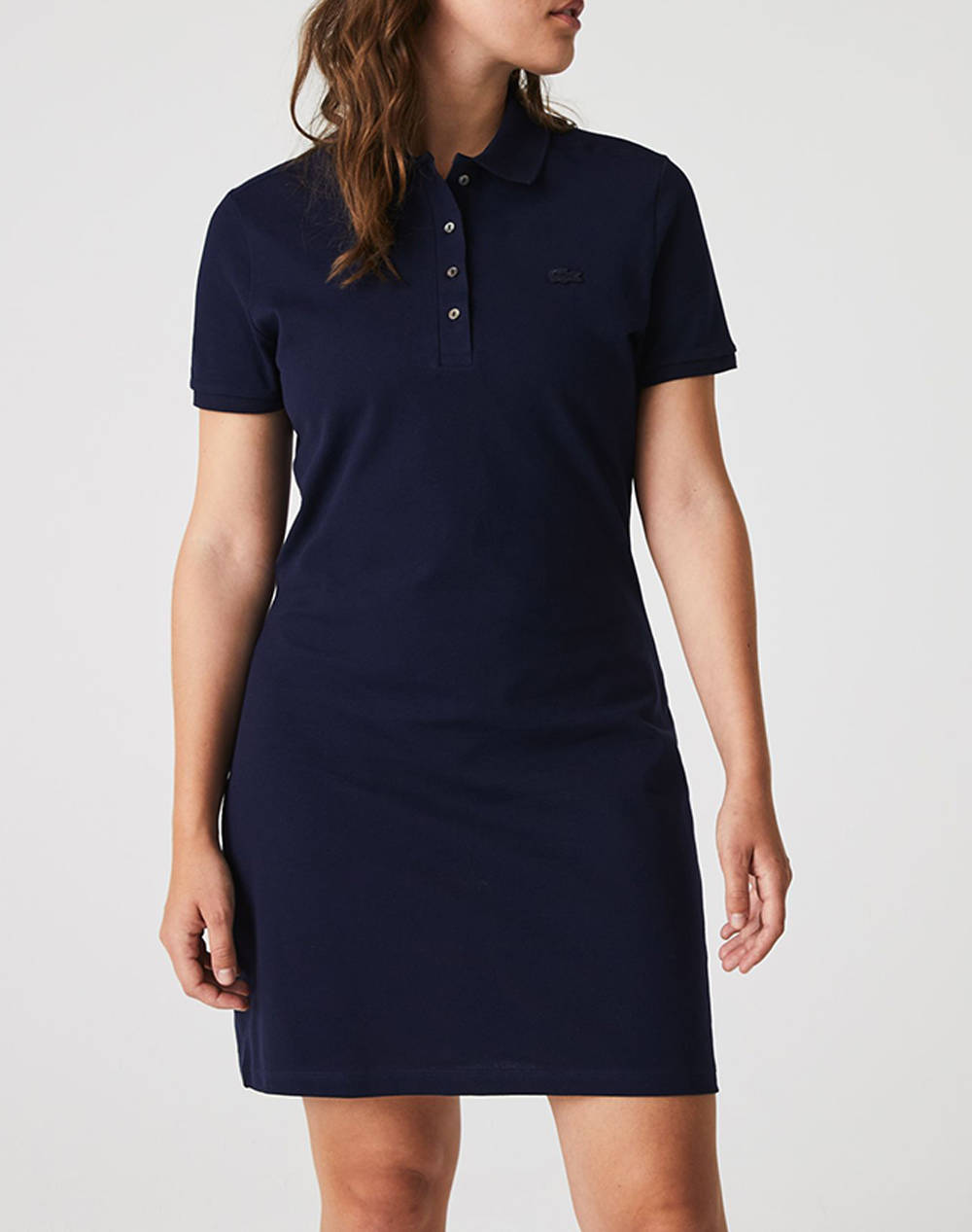 Lacoste Dress Women Clothes Dresses Navyblue Cotton,Elastic 3Ef5473 166 Female Dresses Blue