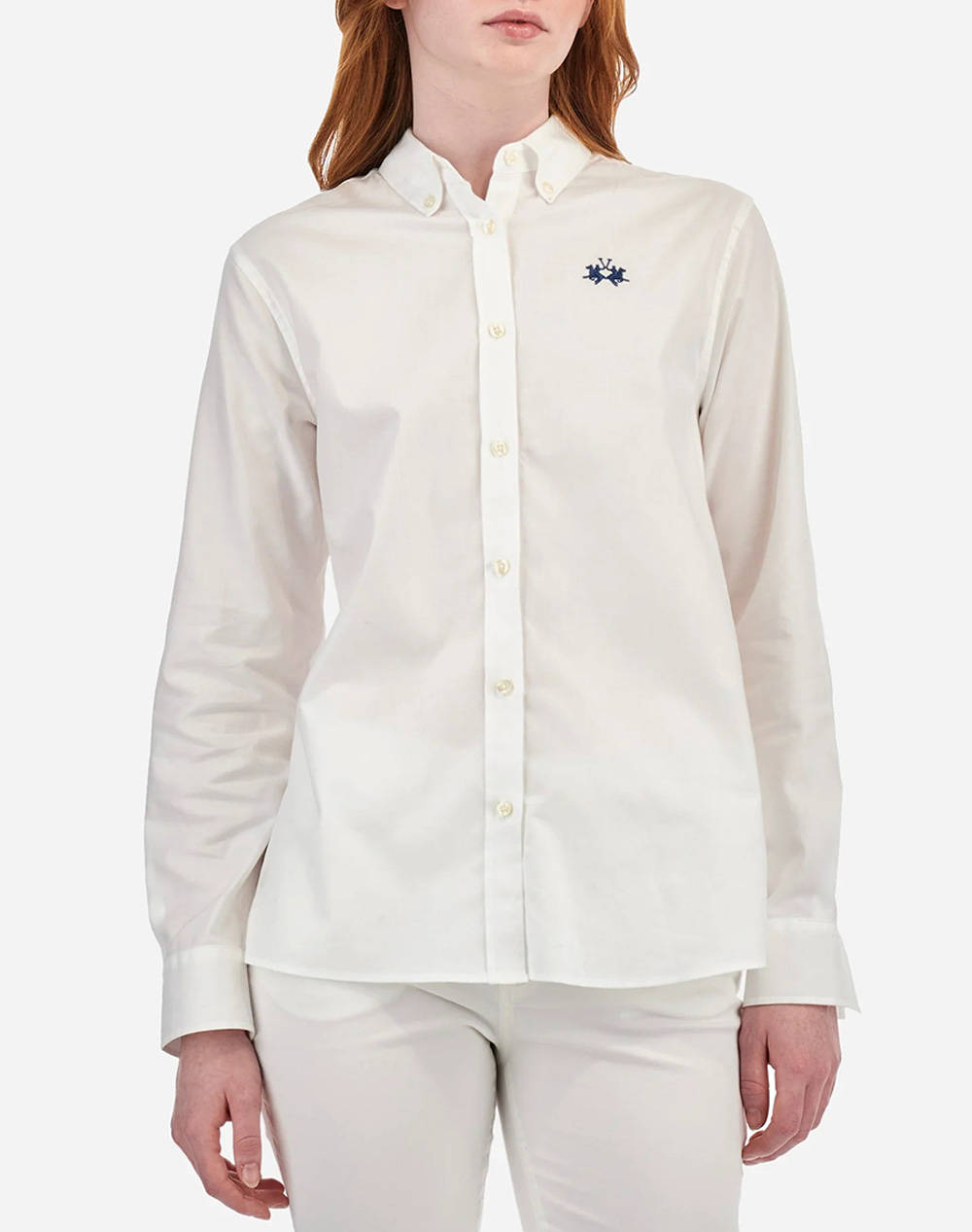 La Martina Shirt Ls Women Clothes Shirts White Cotton 3Lmzwc001 00001 Female Shirts
