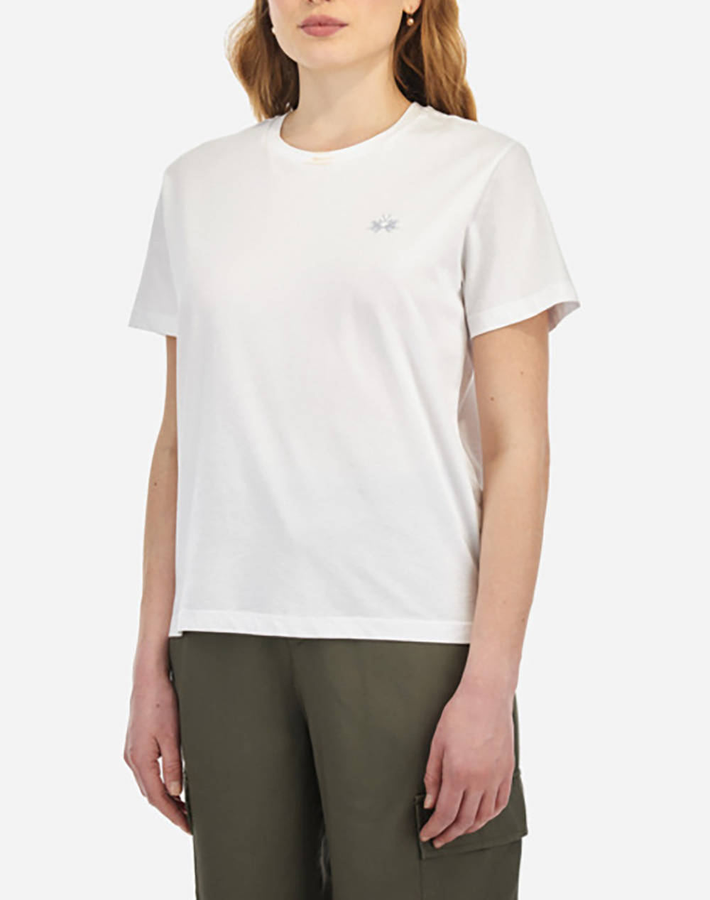 La Martina T Shirt Ss Women Clothes Tops T Shirts White Cotton 3Lmccwr03 00001 Female T-Shirts