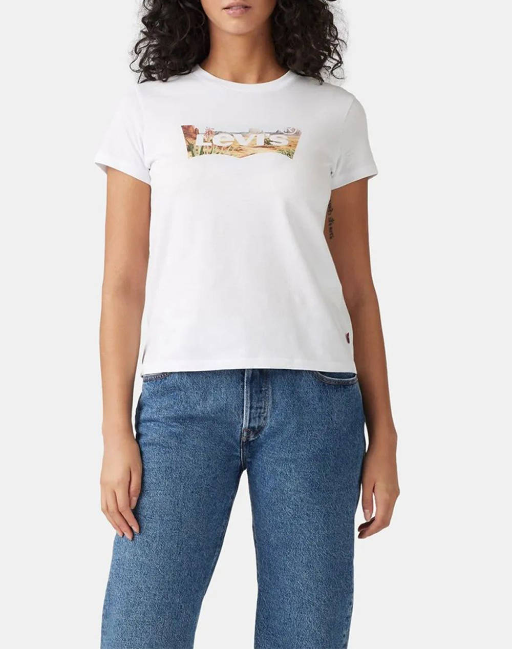 Levis The Perfect Tee Γυναικα Ρουχα Μπλουζες Τ Shirt White Βαμβακι 17369 3007 3007