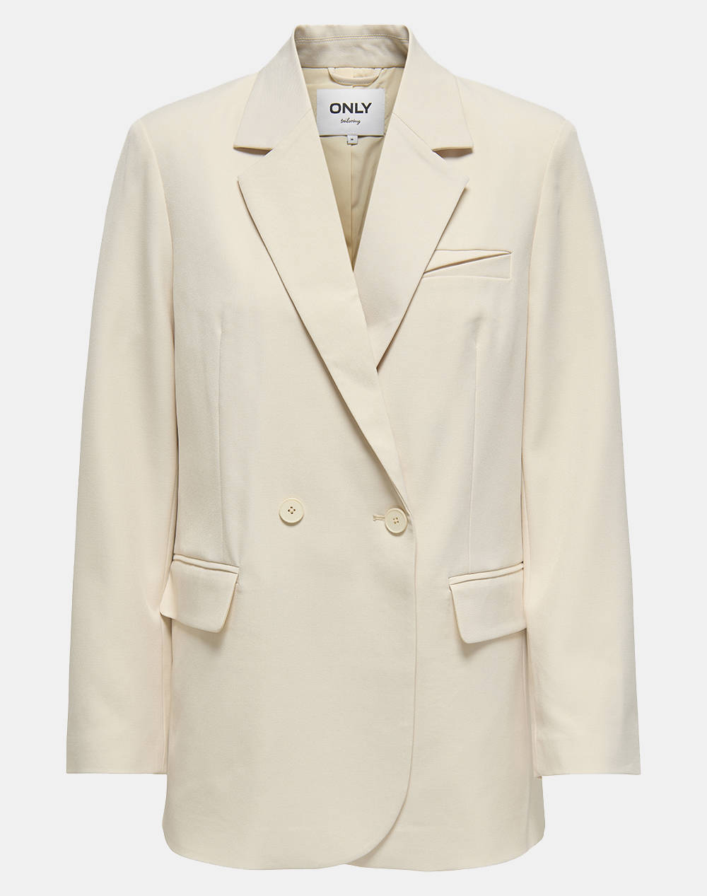 Only Onlhelene Life L/S Loose Blazer Cc Tlr Women Clothes Outerwear Blazers Cream Elastic,Synthetic 15338359 Whitecap Gray Female Blazers