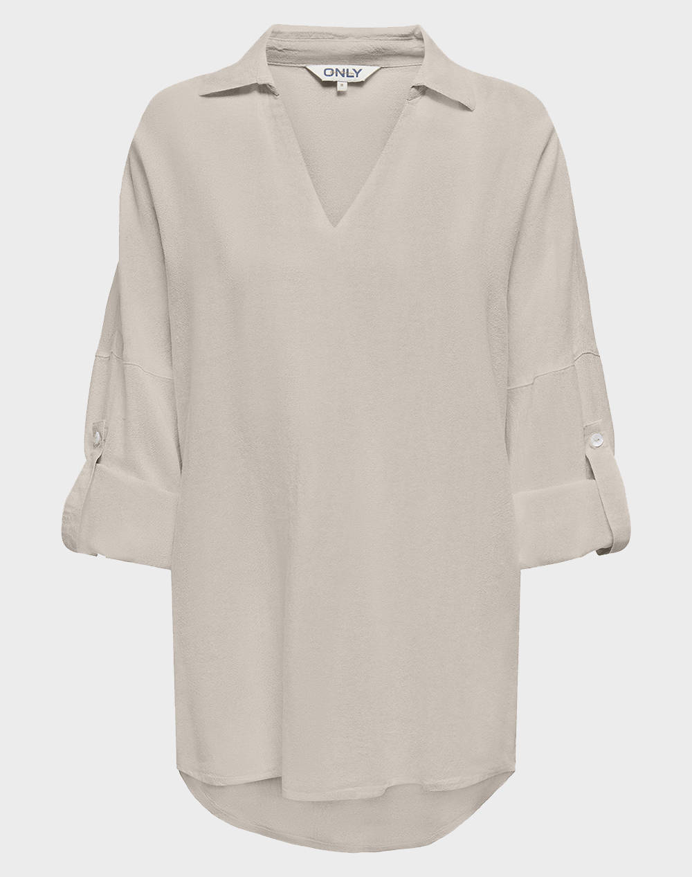 Only Onlcaro 3/4 Linen Bl Tunic Cc Pnt Γυναικα Ρουχα Μπλουζες Τοπ/Κορμακια Biege Βισκοζλινο 15338898 Pumice Stone