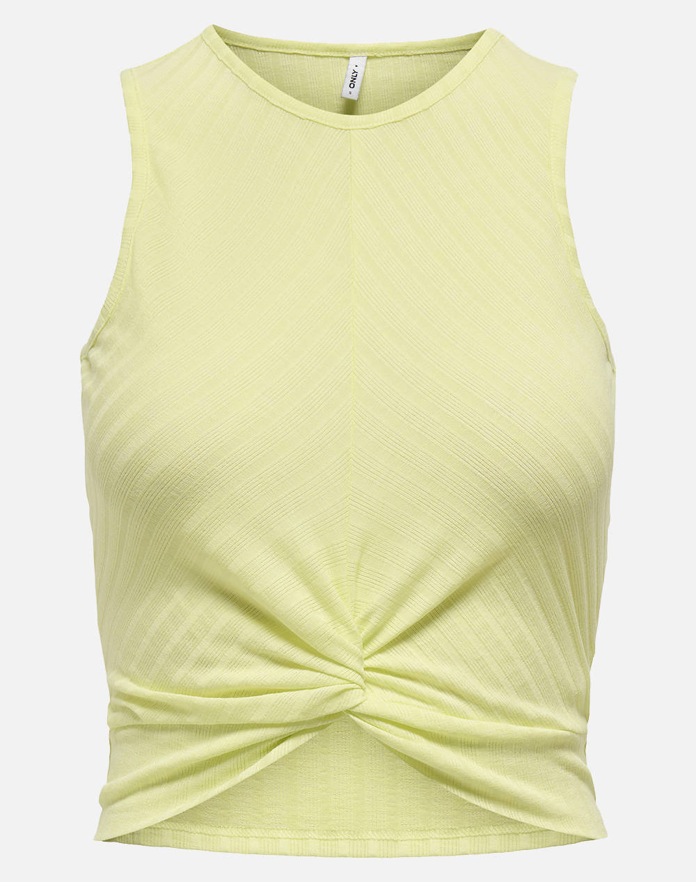 Only Onlsandy S/L Twist Top Jrs Women Clothes Tops Tops/Bodies Lime Viscose,Elastic,Synthetic 15319507 Pale Lime Yellow Female Tops/Bodies