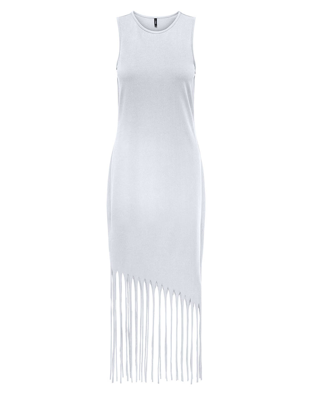 Only Onlzinna S/L Fringe Dress Jrs Γυναικα Ρουχα Φορεματα White Βαμβακι 15325497 Bright Whitewidefringehem - Koolfly