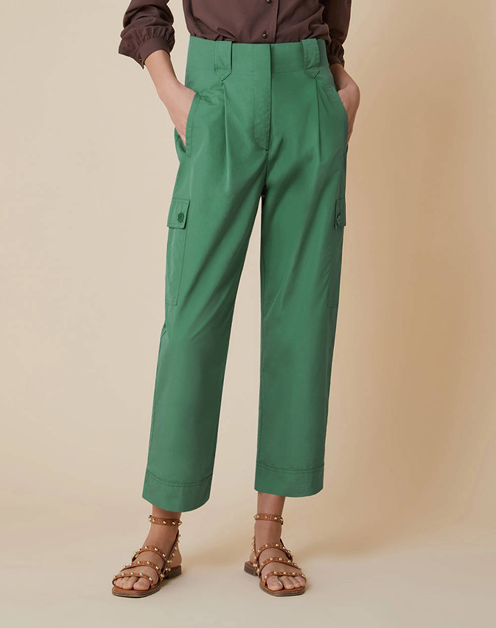 Penny Black Diritto Trousers Γυναικα Ρουχα Παντελονια Jean/5P/Cargo Green Βαμβακι 2511131253200 009