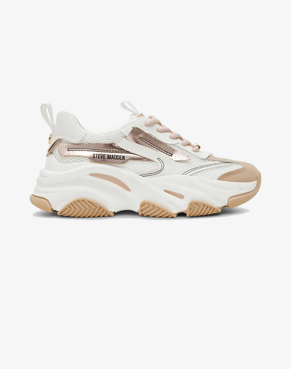 Steve Madden Fw25 0 04005 Possession E Sneaker Shoes Women Women Footwear Sneakers Cream Synthetic,Fabric Sm19000033 10M Female Sneakers