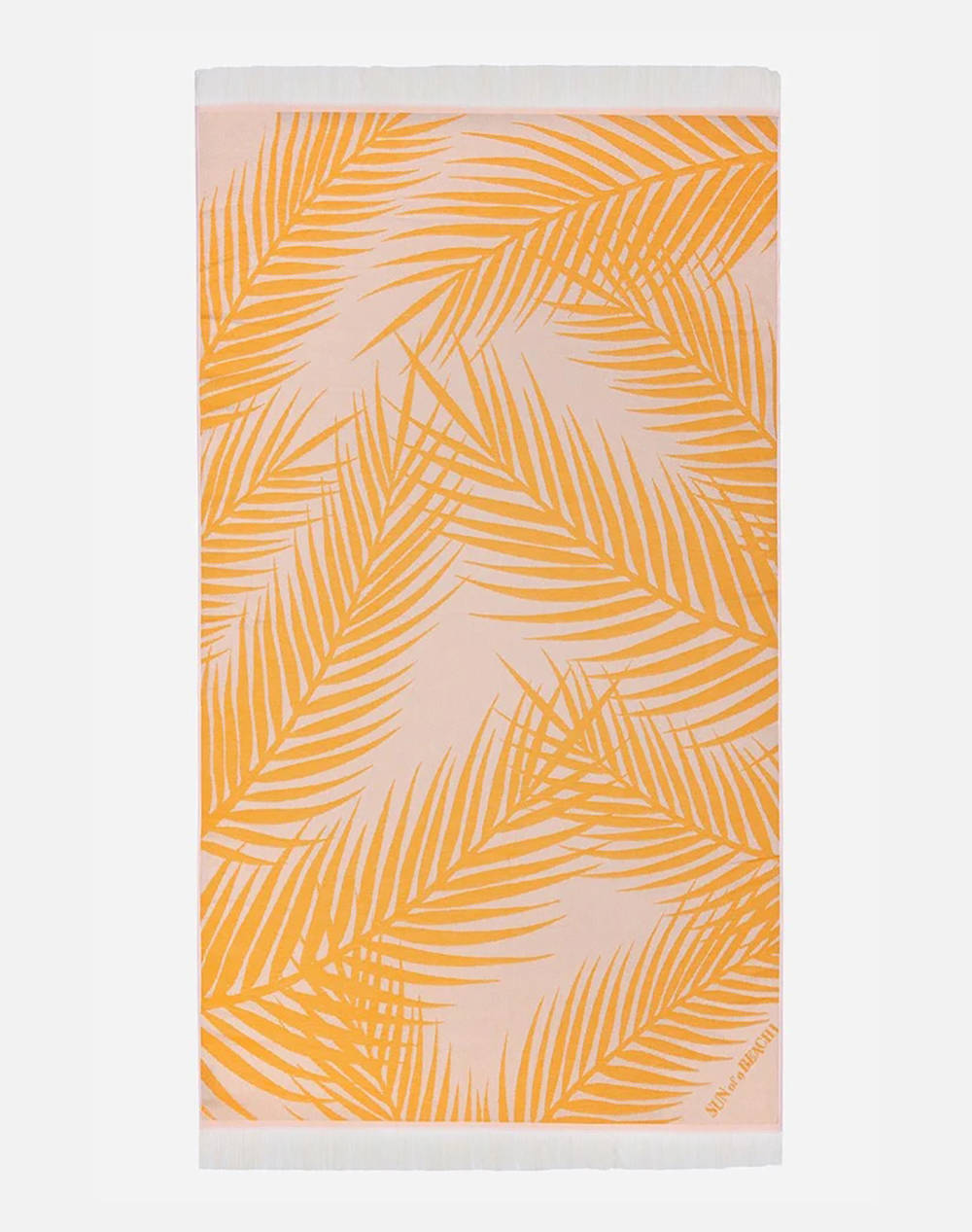 Sun Of A Beach Feather Beach Towel (Dimensions: 95 X 160Cm) Home Bathroom Towels Orange Cotton Pt/Pls/Suy Palm Springs Super Yellow Female Towels