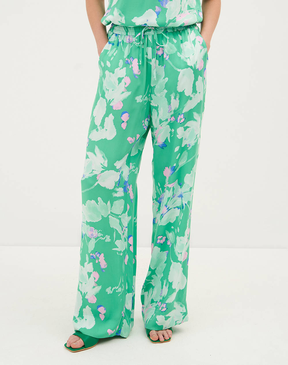 Taifun Pant Leisure Long Women Clothes Trousers Fabric Trousers Green Viscose 720322 11136 05722 Female Fabric Trousers Green
